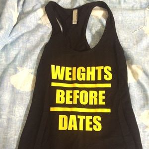 Black Weights Before Dates Tank