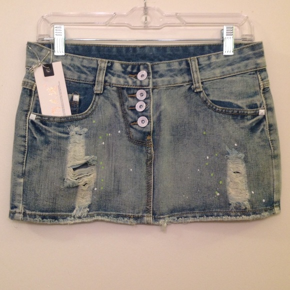 Denim Mini Skirt - Picture 1 of 3