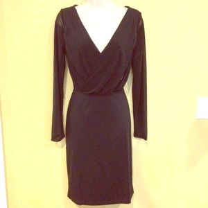 Black dress with sheer sleeves