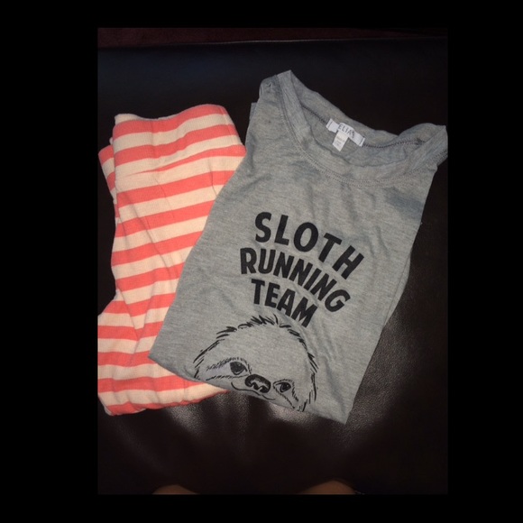 Sloth-Running Pj Set