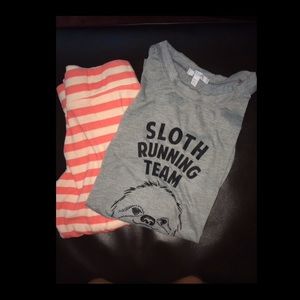 Sloth-Running Pj Set