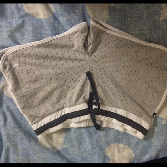 Gray/white Nike Training Shorts