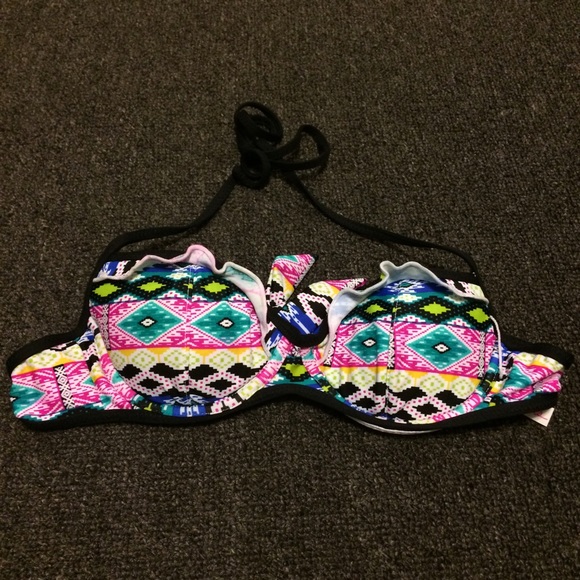 Push Up Aztec Print Bikini Top