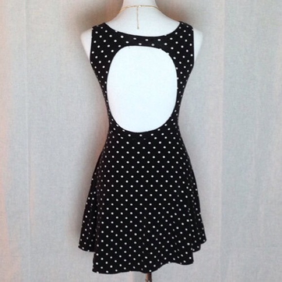 ❤️EUC/Brandy Melville/Polka-Dot/Open Back/Skater - Picture 2 of 4