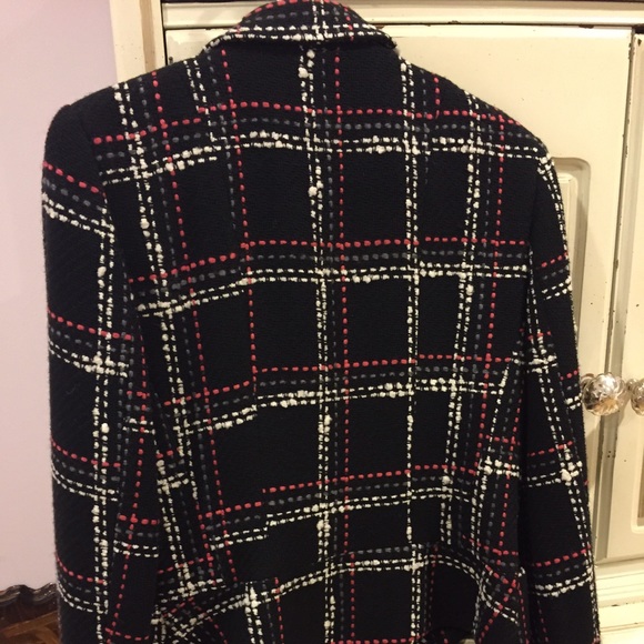 Zara Black Plaided Blazer - Picture 2 of 4