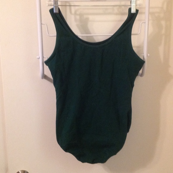 Hunter Green Tank Leotard, size L - Picture 2 of 2