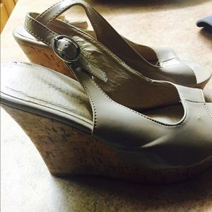 Nude platform cork open toe sandal🎀