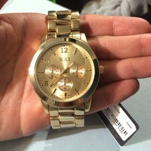 Gold oversized watch