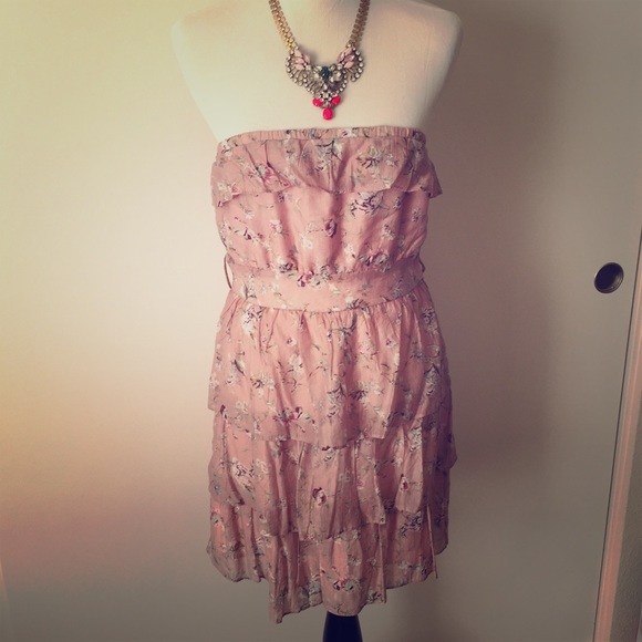Pink floral dress