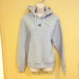 Gray Apple logo hoodie