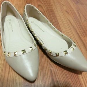 Studded Pointed Ballet Flats Valentino Inspired
