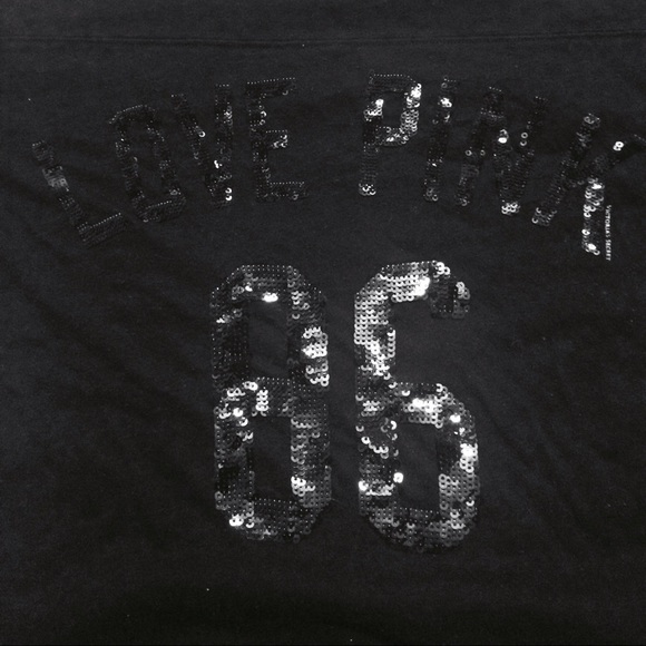 **VS PINK T-shirt - Black On Black: *BLING* Tee😍 - Picture 2 of 3