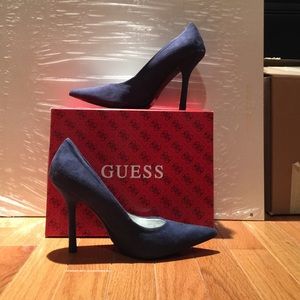 Guess Navy blue pointy heels