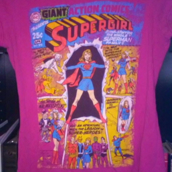 Pink SuperGirl Babydoll Tee - Picture 3 of 3