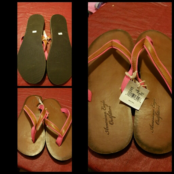 Brown and pink American Eagle sandals - Picture 1 of 1