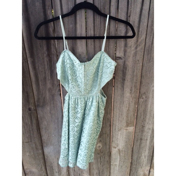 Kylie & Kendall Teal Lace Sun Dress