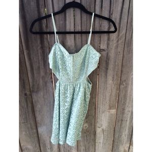 Kylie & Kendall Teal Lace Sun Dress
