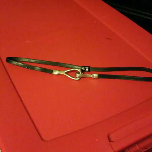 Coldwater Creek black silver buckle belt