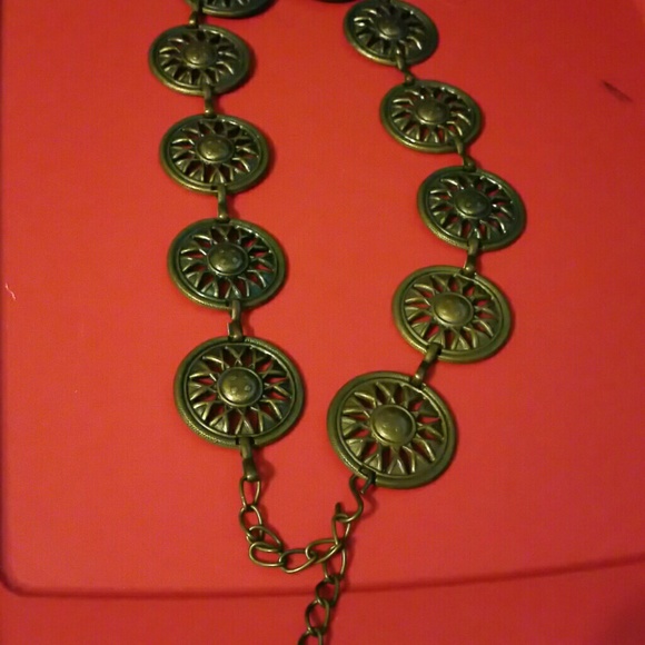 Brass chain belt
