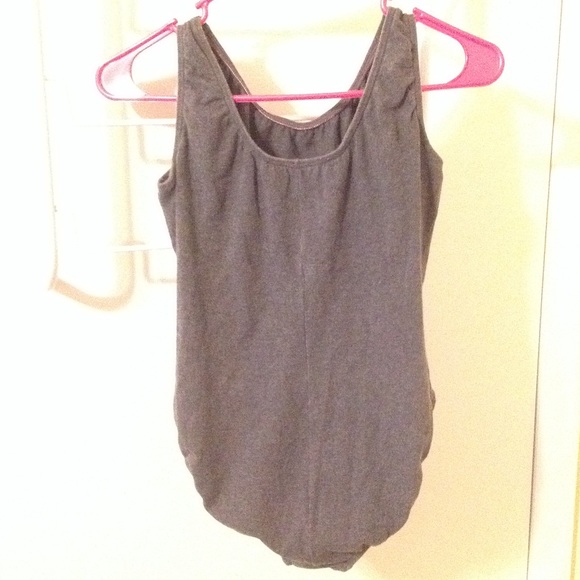Tank Leotard, charcoal grey, L - Picture 2 of 3