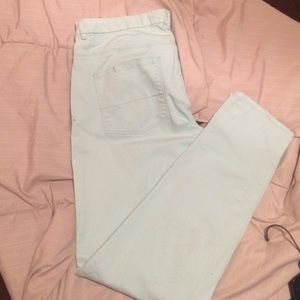 Light Blue/Green Skinny Jeans