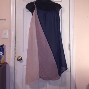 Color Block off the shoulder dress