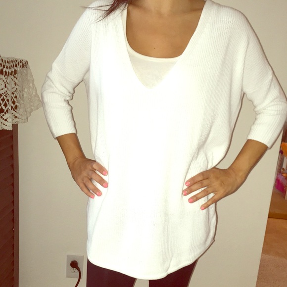 🎀Express white loose sweater