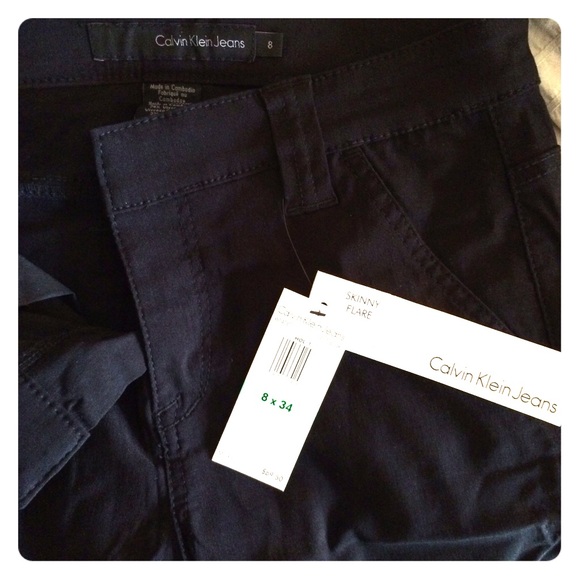 Calvin Klein skinny flare black pants.