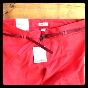 Body fit skinny pants coral. Calvin Klein size 8.