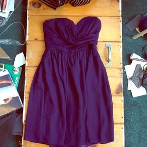Tevolio bridesmaids dress in deep plum.