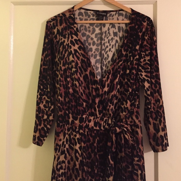 Lane Bryant leopard wrap dress.