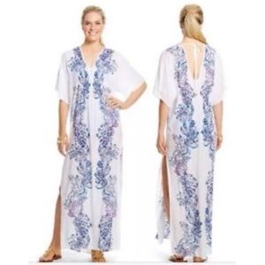 Women's XL wave pool maxi caftan