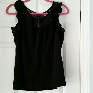 Black sleeveless top