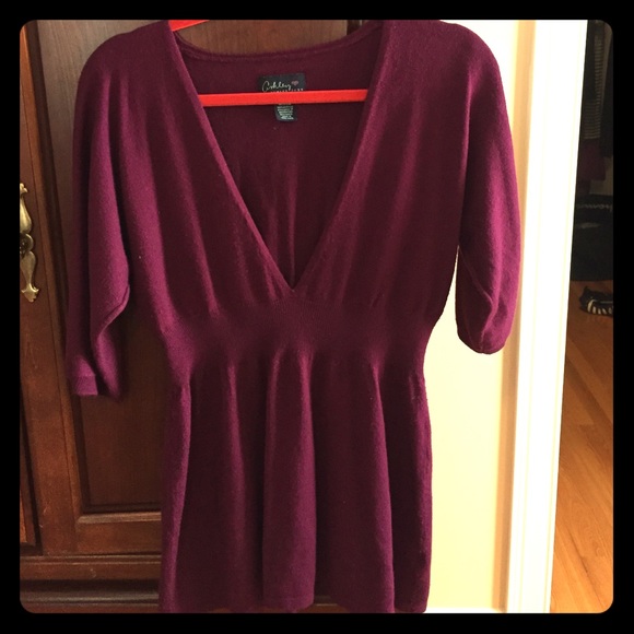 3/4 sleeve, tunic sweater