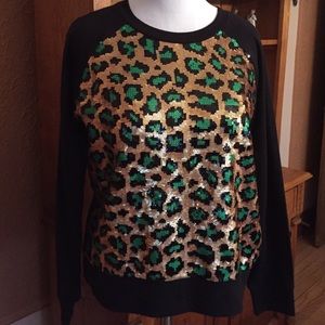 MICHAEL KORS light weight sweat shirt w/ sequins