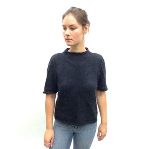 Vintage black angora/mohair sweater
