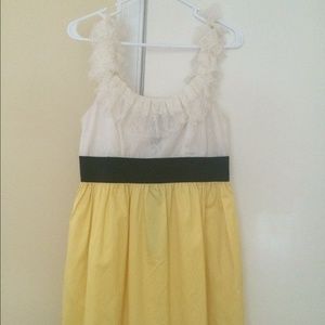 White and yellow summer dress