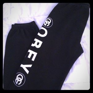 Size small new obey sweats LIMITED