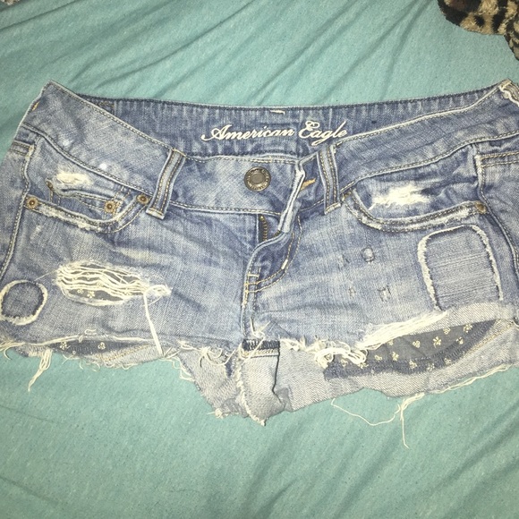 light colored, AE jean shorts