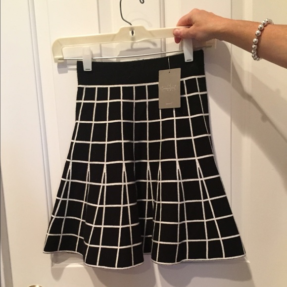 Anthropologie black and white skirt
