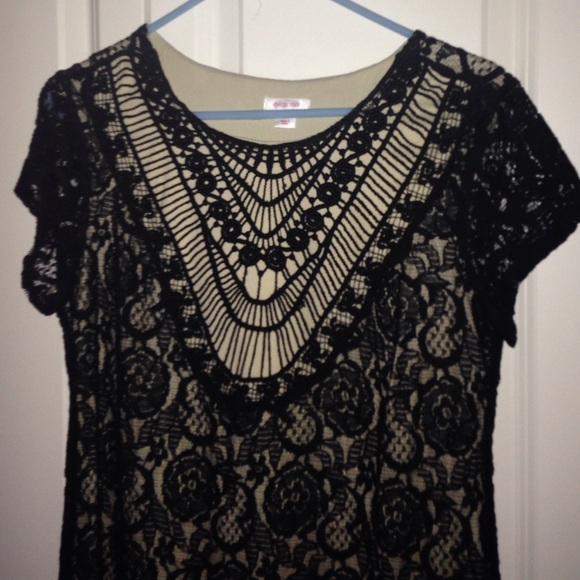 Lace black dress. Great for wedding...nude lined