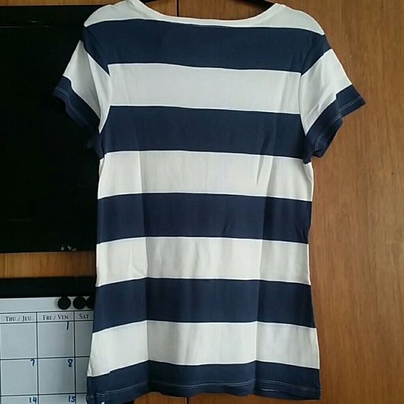 SOLD IN A BUDLE blue and stripe top - Picture 2 of 2