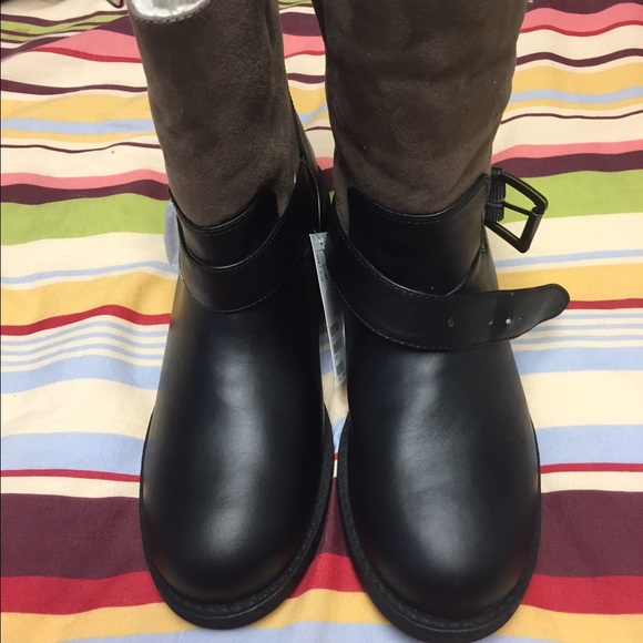 Beautiful black and neutral boots