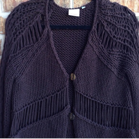 Short chocolate brown cardigan - Picture 2 of 3