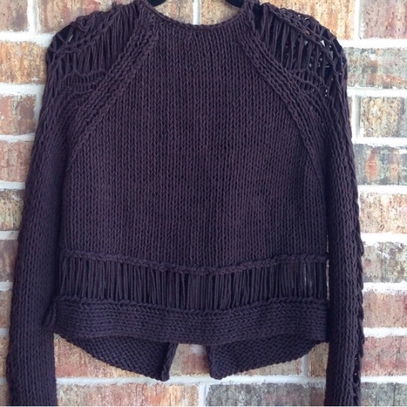 Short chocolate brown cardigan - Picture 3 of 3