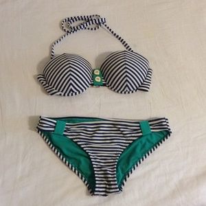 Vintage Inspired Striped Bikini