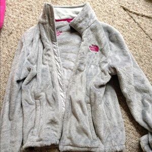 Gray and pink north face!