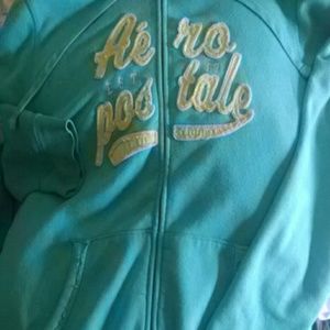 Teal full- zip up hoodie