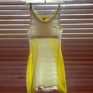 Fila White/Yellow Tennis Dress