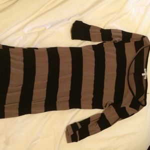 Black and Tan knit dress